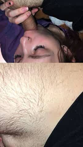Amateur Teen Blowjob Under the Cover