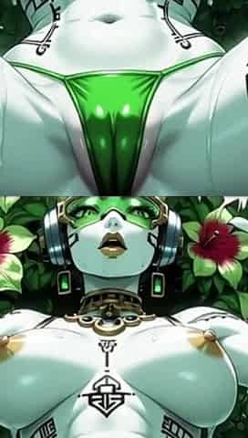 Gol Busty Anime Girl Waterfall Fantasy Nude