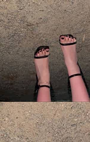 I Love Teasing You with My Toes in These Open Shoes Right in the Snow Outside, Do You Like It?