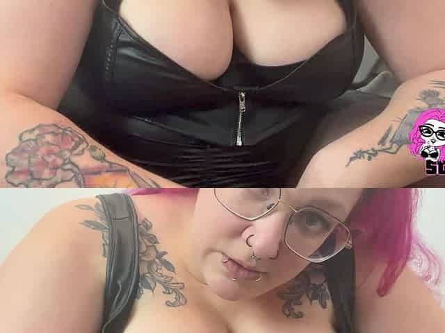 Masturbating in a Pleather Outfit with Boots