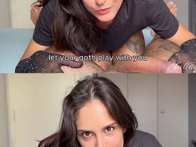Goth GF Makes Amazing Slow Sensual Blowjob