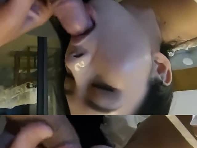 A beautiful college student, Liuxx, eats a cock for a foreskin, and blows h