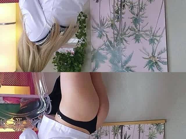 Horniest Amateur COllege Blonde Teen doggied on Webcam