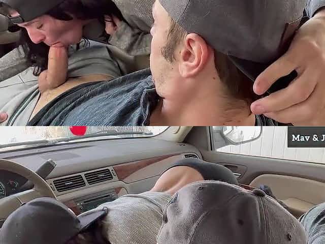 Sexy Pair + Cold Car = Most Excellent Schlong Ride Ever : Mav & Joey Lee