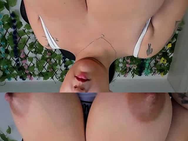 Big boobed Memphis masturbates in a bodystocking