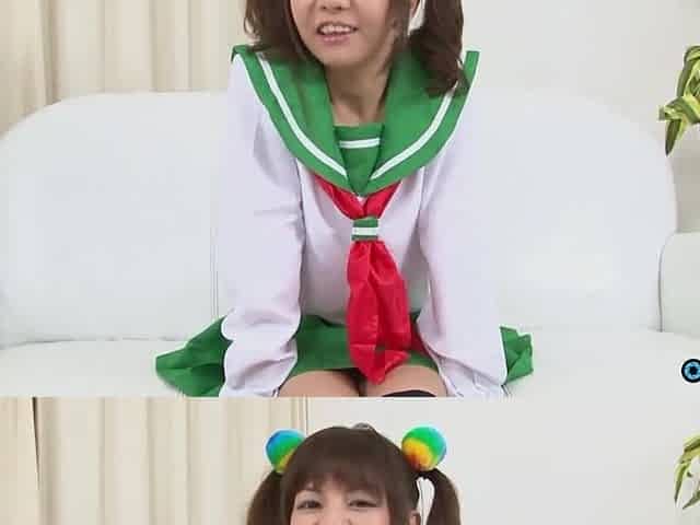An handsome Oriental female displays her hairless pubic area publicly