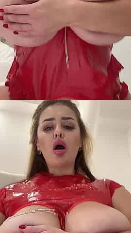 Large saggy natural titties rubbing my teats with my fingers