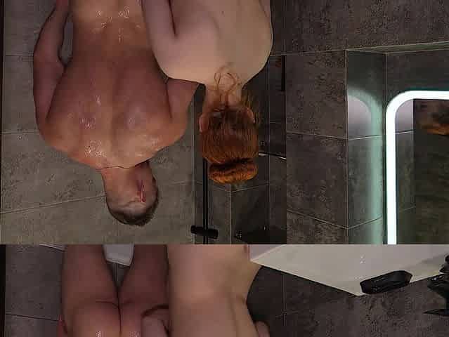 The washroom is designed for anal sex.