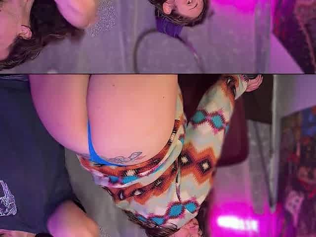 SexyWifeAD Teases Dad by Shaking Butt and Edging his Shlong