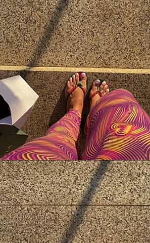 Fresh White Pedicure Available for Customs and Video Chat