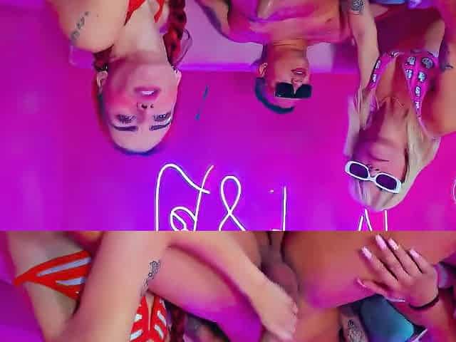 4 Pretty Gals Give Sexy Blowjobs to One Fortunate Man