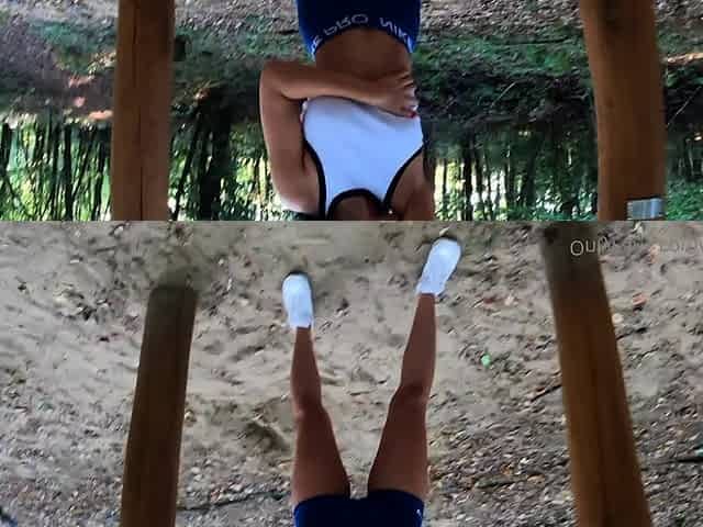 Blowjob fucking cumshot outdoors