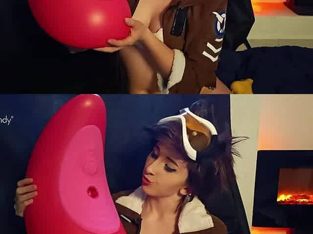 Yndige Cammy Har Forblffende Orgasmer I Sin Vibrerende Stol (tracer Cosplay)
