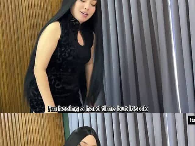 Filled with lust, I creampied my Chinese gf on New Year's Eve with a combined brew of lust and gusto - she yelled loudly and we