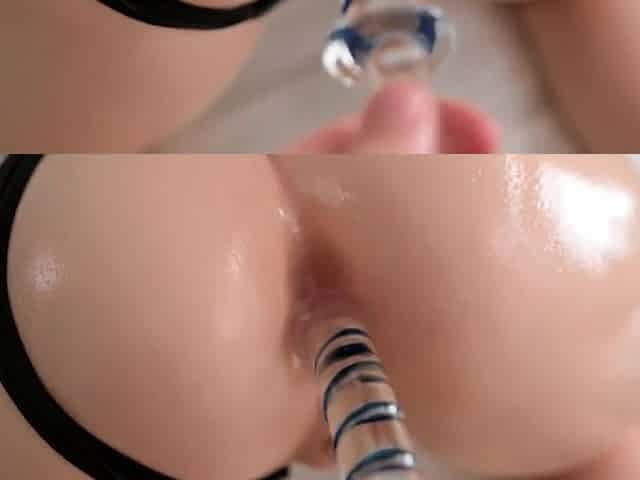 Kinky couple plays with toys, after what he pumps her holes in a couple of poses POV