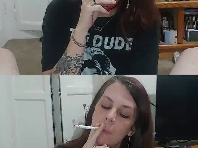 Cutie Stepmom Smoking And Taking Stepdaddys Gigantic Load