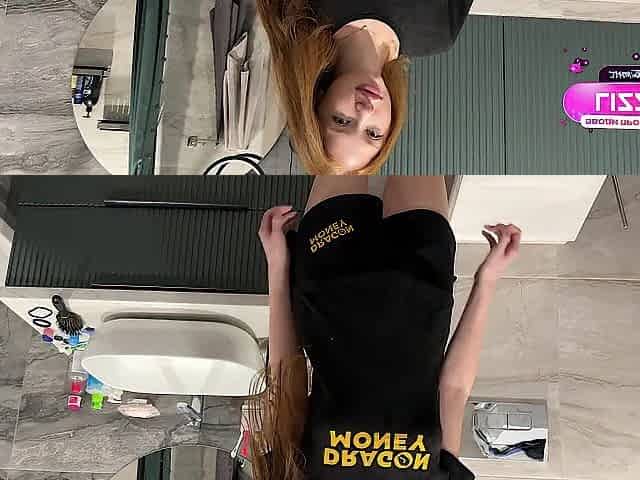 Large booty stepsister drilled in the water closet