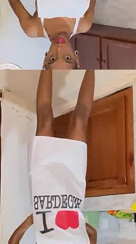 I like to put things in my booty whilst I cook.