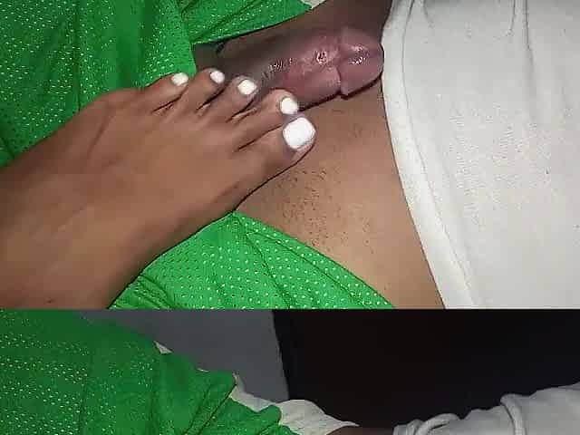 I cum on my superlatively good ally's hot feet