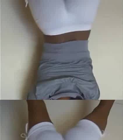 Black NO PANTS JIGGLING BUTT TWERK