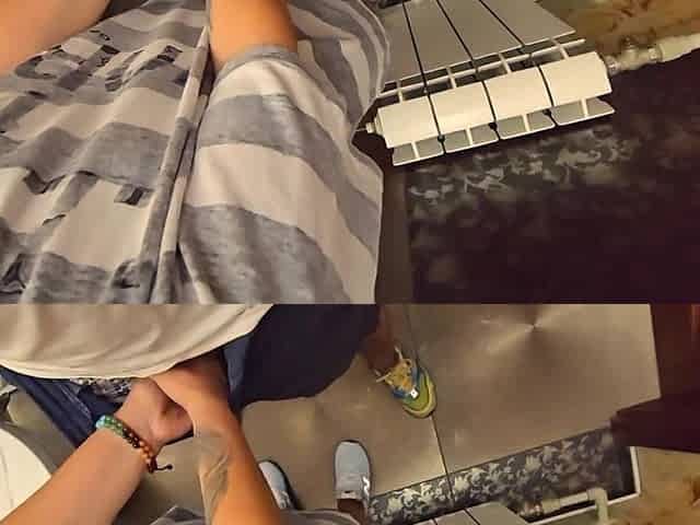 Stepsister helps stepbrother cum fast in hose