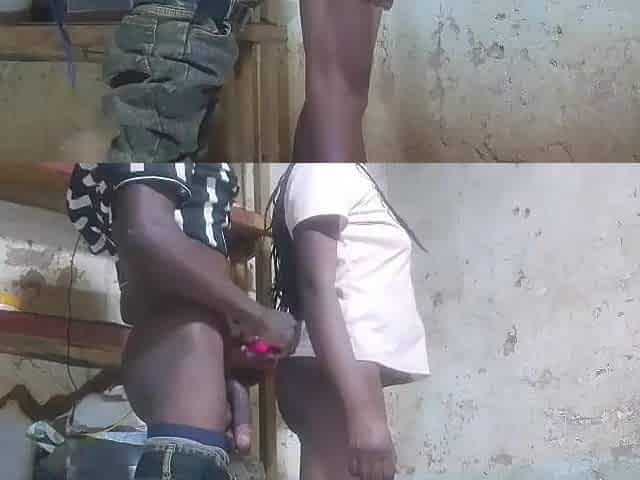 Large booty, darksome skin, black, on all fours by a vicious producer