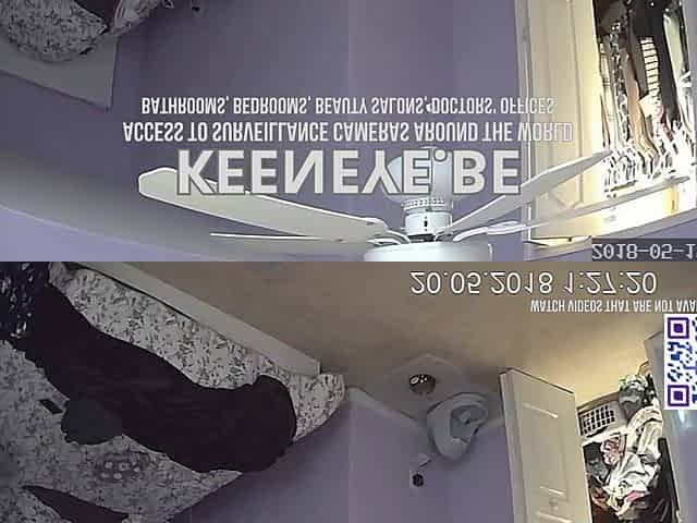 A camera in a young woman's bedroom