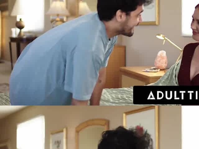 Naughty stepmother Mary McCray sends her horny stepson naked to get his dick!
