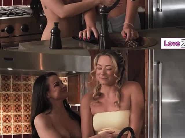 Stepdaughter getting so turned on with her nudist stepmoms