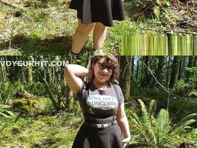 Hiking and fucking in the Forest. Heading to the car with Public Cum Walk!