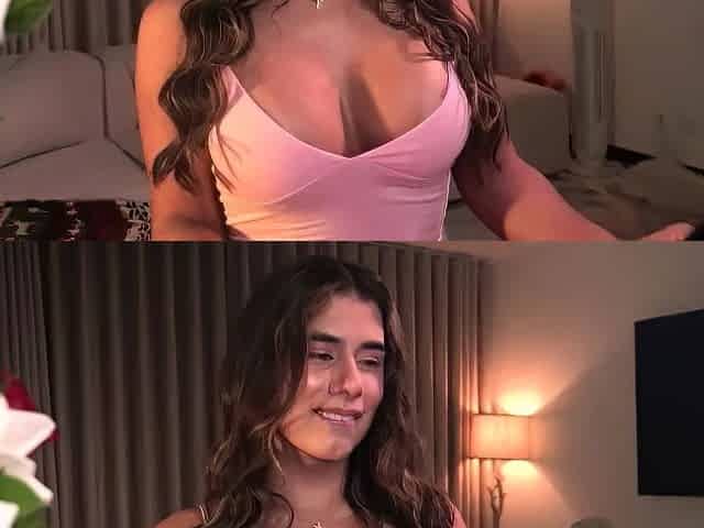 This brunette chick with nice big boobs and a pretty face is