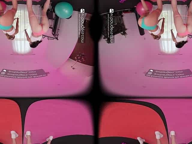 VR Bangers: 2 Slim Women In Shorts Ride Your Rod In A Gym Trio FFM - VR Porn