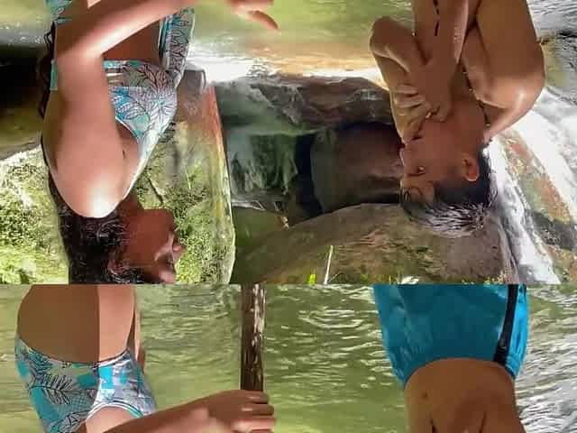 Skinny latina got lost in the woods and had sex with a stranger by the water POV