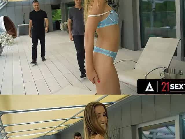 Beautiful Alexis Crystal Tempts Duett into Steamy Outdoor Double Penetration