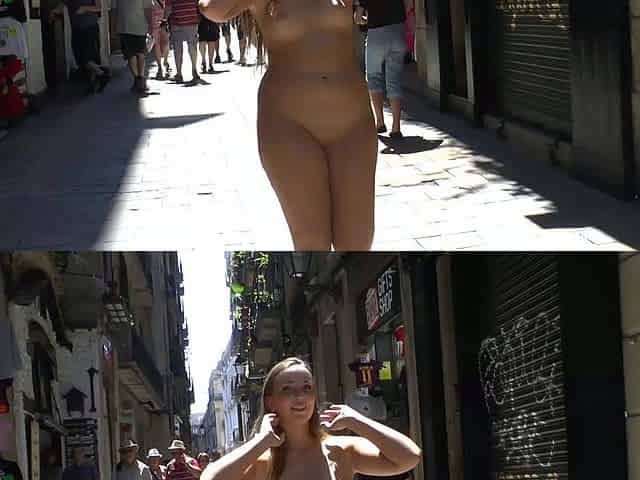 Busty amateur blonde banged in public outdoor