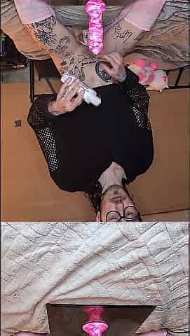 Femboy in Chastity Takes Knot (Full Version on Many Movies RyuuDemonQueen)