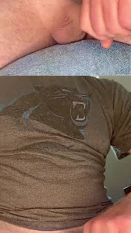 Hawt solo lascivious man masturbates dick loudly