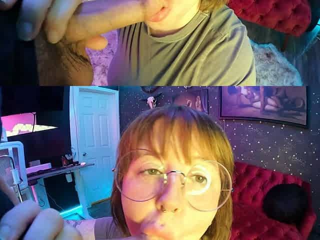 Real blonde amateur giving a POV blowjob