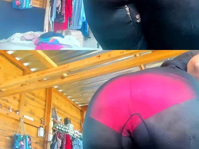 Large ebony Booty Pants torn leggings, soft natural butt...