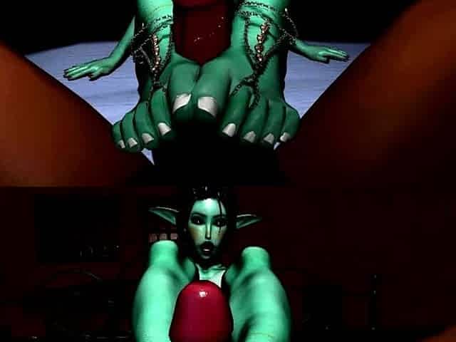 Foxy 3D Superwoman bounces up and down on a cock