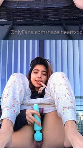 Masturbating loving babe solo toy plays