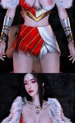 3D Cute Sexy Cosplay Queen Cheating with Old Big Cock