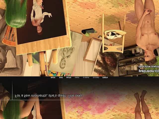 Beautiful Teen with Green Hair and a Perfect Body Gives Blowjob, Deepthroat and Swallows Cum - Taboo University