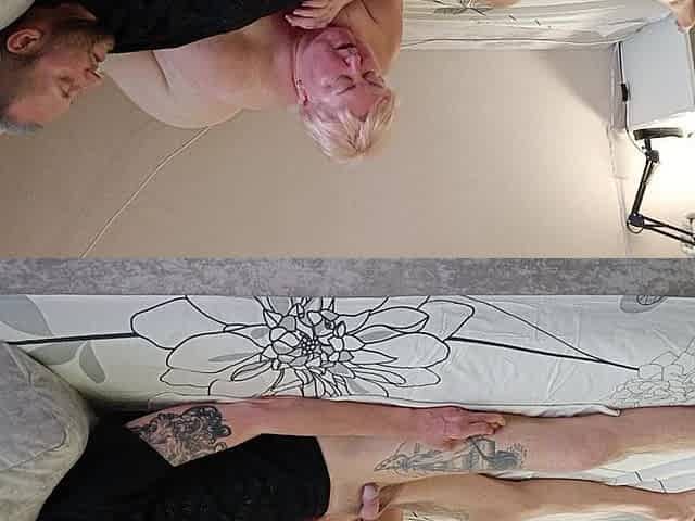 Blowjob From Mother-in-law with Cum in Mouth and Swallowing