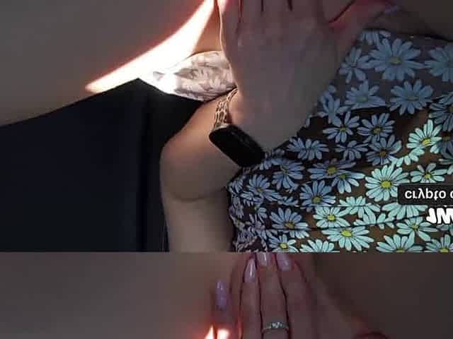 Sexy gal and I observed extraordinaire porn in taxi, then flashed our muffs in public - splendid xxx!