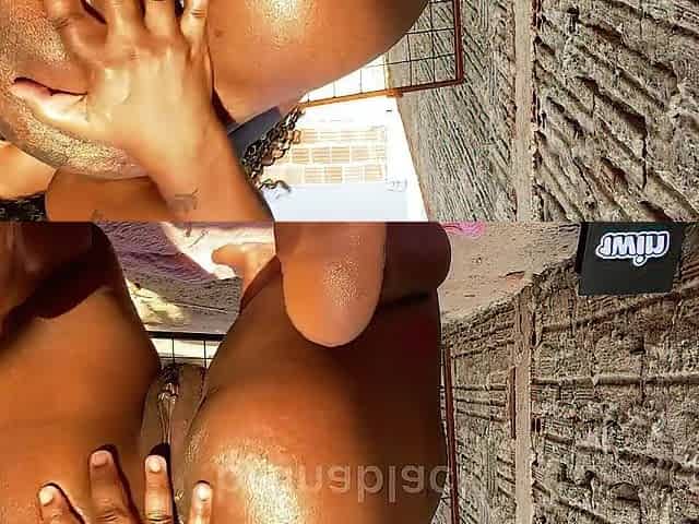 Wicked youthful ebony angel enjoying a admirable time