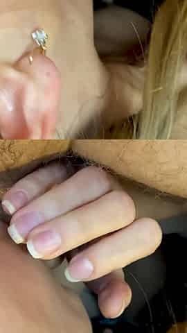 POV slobbering deepthroat step sister