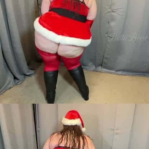 Naughty BBW Mrs Claus Strip Tease - Bella Blast