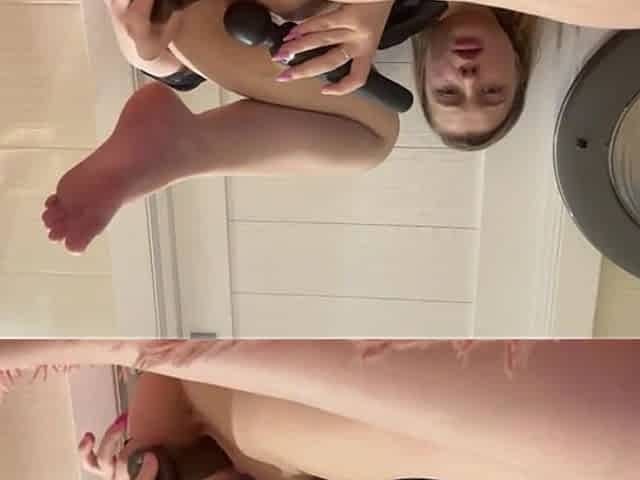 Masturbate and Cum so Hard with Big Dildo