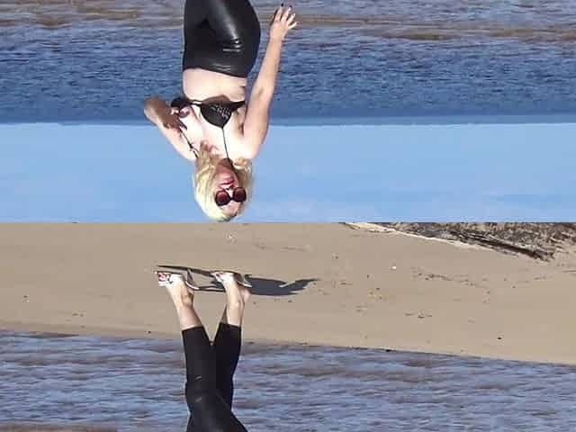 Big Leather Ass - Walk Beach